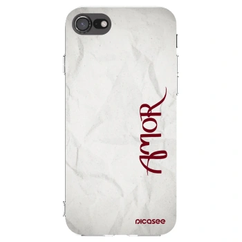 Picasee silikonska prozirna maskica za Apple iPhone SE 2022 - Amor