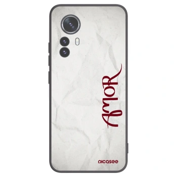 Picasee crna silikonska maskica za Xiaomi 12 Pro - Amor