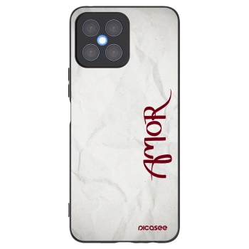 Picasee crna silikonska maskica za Honor X8 4G - Amor