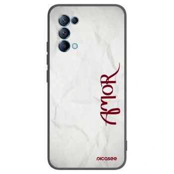 Picasee crna silikonska maskica za OPPO Reno 5 5G - Amor