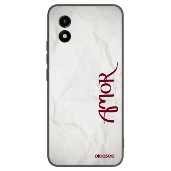 Picasee crna silikonska maskica za Vivo Y01 - Amor