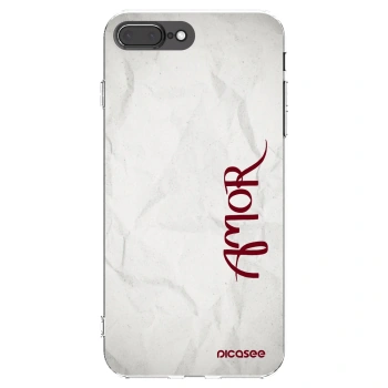 Picasee silikonska prozirna maskica za Apple iPhone 8 Plus - Amor