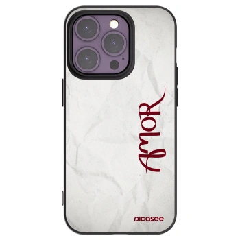 Picasee crna silikonska maskica za Apple iPhone 14 Pro - Amor
