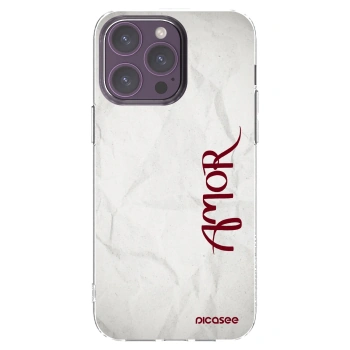 Picasee silikonska prozirna maskica za Apple iPhone 14 Pro Max - Amor