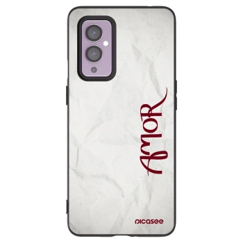Picasee crna silikonska maskica za OnePlus 9 - Amor