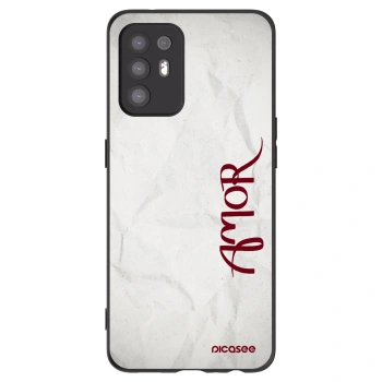 Picasee crna silikonska maskica za OPPO A94 5G - Amor