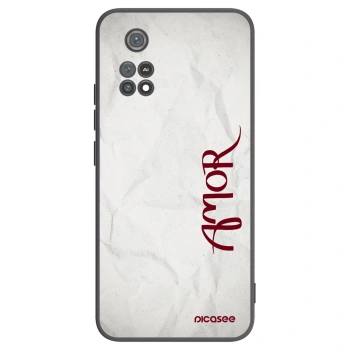 Picasee crna silikonska maskica za Xiaomi Poco M4 Pro - Amor