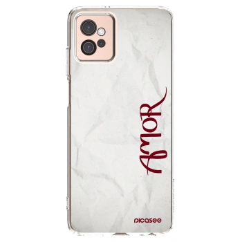 Picasee silikonska prozirna maskica za Motorola Moto G32 - Amor
