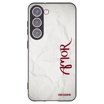 Picasee crna silikonska maskica za Samsung Galaxy S23 5G - Amor