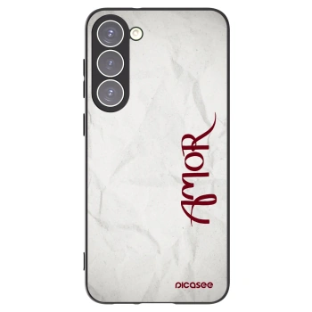 Picasee crna silikonska maskica za Samsung Galaxy S23+ 5G - Amor
