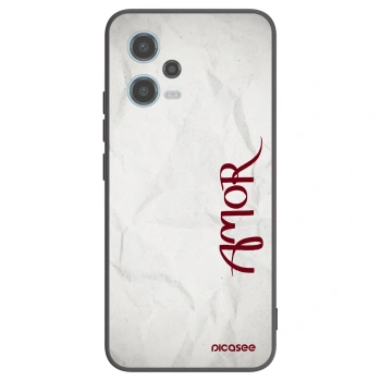 Picasee crna silikonska maskica za Xiaomi Redmi Note 12 5G - Amor