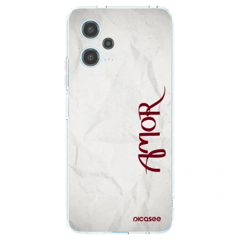 Picasee silikonska prozirna maskica za Xiaomi Redmi Note 12 5G - Amor