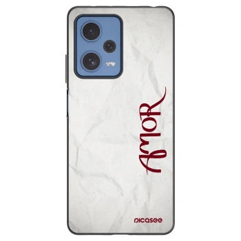 Picasee crna silikonska maskica za Xiaomi Redmi Note 12 Pro 5G - Amor
