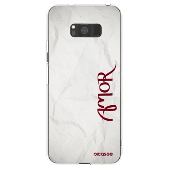 Picasee silikonska prozirna maskica za Samsung Galaxy S8 G950F - Amor