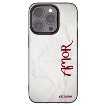 Picasee crna silikonska maskica za Apple iPhone 15 Pro - Amor