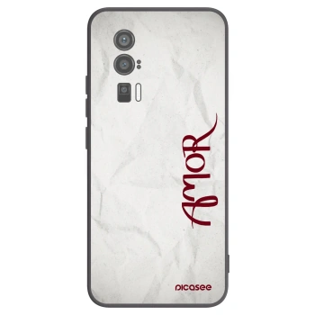Picasee crna silikonska maskica za Xiaomi Poco F5 Pro 5G - Amor
