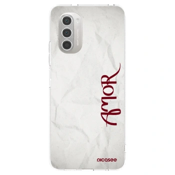 Picasee silikonska prozirna maskica za Motorola Moto G51 - Amor