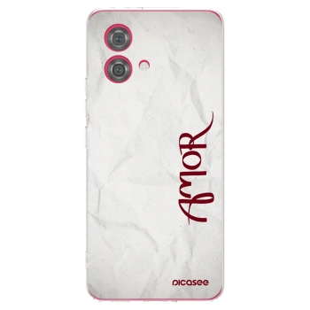 Picasee silikonska prozirna maskica za Motorola Moto G84 5G - Amor