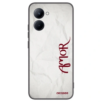 Picasee crna silikonska maskica za Realme C33 (2023) - Amor