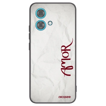 Picasee crna silikonska maskica za Motorola Edge 40 Neo - Amor
