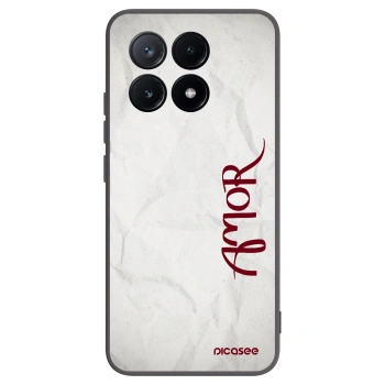 Picasee crna silikonska maskica za Xiaomi Poco X6 Pro - Amor