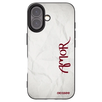 Picasee crna silikonska maskica za Apple iPhone 16 - Amor