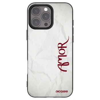 Picasee crna silikonska maskica za Apple iPhone 16 Pro Max - Amor