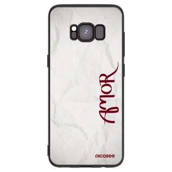 Picasee crna silikonska maskica za Samsung Galaxy S8 G950F - Amor