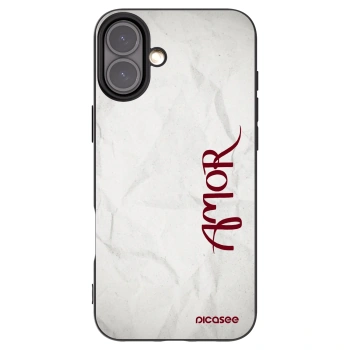 Picasee crna silikonska maskica za Apple iPhone 16 Plus - Amor