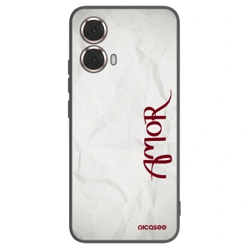 Picasee crna silikonska maskica za Motorola Moto G85 - Amor