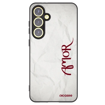 Picasee crna silikonska maskica za Samsung Galaxy S24 FE S721B - Amor