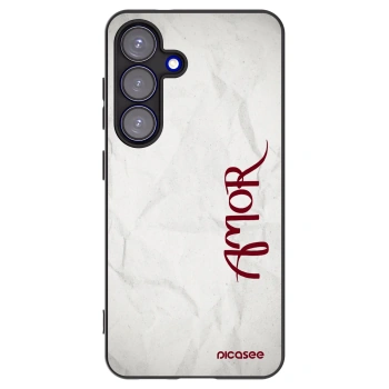 Picasee crna silikonska maskica za Samsung Galaxy S25 5G - Amor