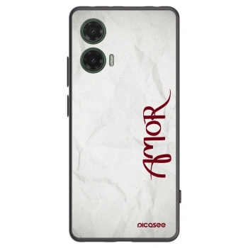 Picasee crna silikonska maskica za Motorola Moto G35 5G - Amor