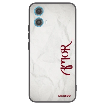 Picasee crna silikonska maskica za Motorola Moto G34 5G - Amor
