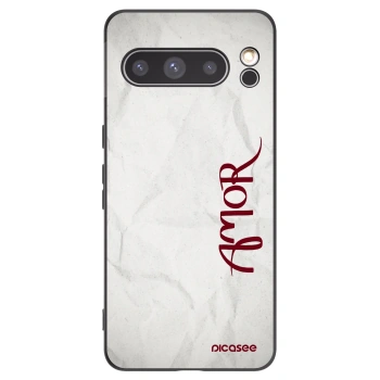 Picasee crna silikonska maskica za Google Pixel 8 Pro - Amor