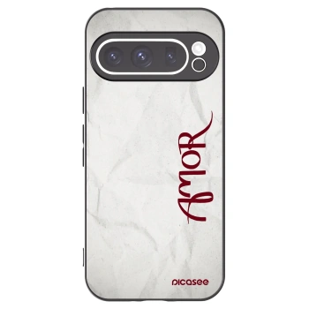 Picasee crna silikonska maskica za Google Pixel 9 Pro - Amor