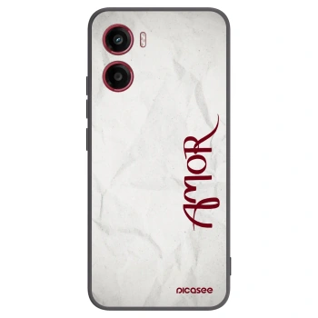Picasee crna silikonska maskica za Motorola Moto G05 - Amor