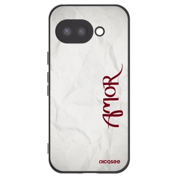 Picasee crna silikonska maskica za Google Pixel 9a - Amor