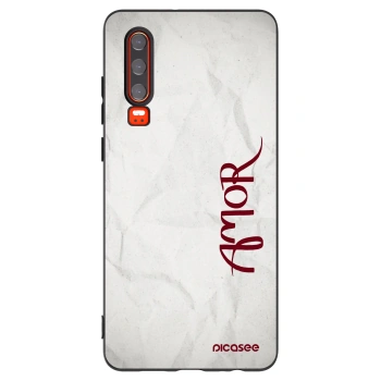 Picasee crna silikonska maskica za Huawei P30 - Amor