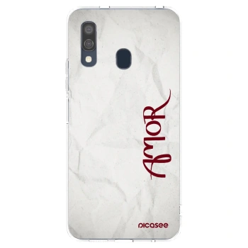 Picasee silikonska prozirna maskica za Samsung Galaxy A40 A405F - Amor