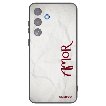Picasee crna silikonska maskica za Samsung Galaxy S25 FE 5G - Amor