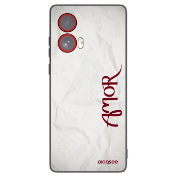 Picasee crna silikonska maskica za Motorola Edge 50 Fusion - Amor