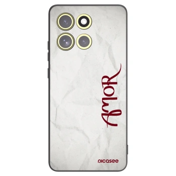 Picasee crna silikonska maskica za Motorola Moto G86 Power 5G - Amor