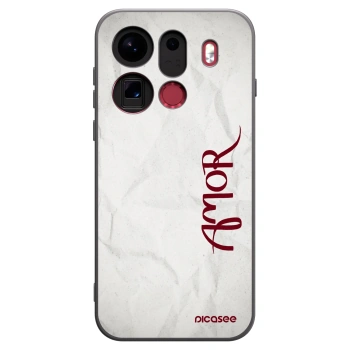 Picasee crna silikonska maskica za OPPO Find X9 Pro - Amor
