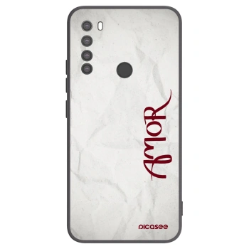 Picasee crna silikonska maskica za Xiaomi Redmi Note 8 - Amor