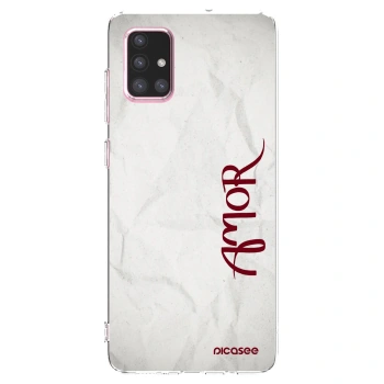 Picasee silikonska prozirna maskica za Samsung Galaxy A71 A715F - Amor