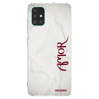 Picasee silikonska prozirna maskica za Samsung Galaxy A51 A515F - Amor