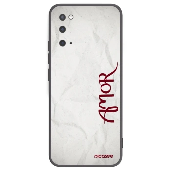 Picasee crna silikonska maskica za Samsung Galaxy S20 G980F - Amor
