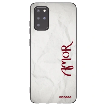 Picasee crna silikonska maskica za Samsung Galaxy S20+ G985F - Amor