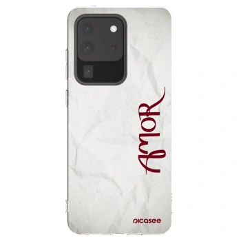 Picasee silikonska prozirna maskica za Samsung Galaxy S20 Ultra 5G G988F - Amor